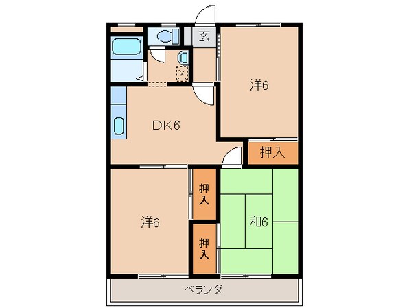 レジデンス粟の物件間取画像